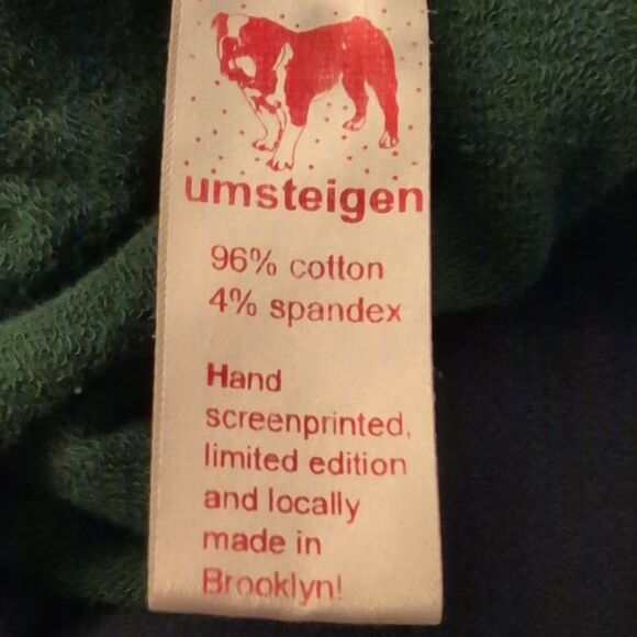 Umsteigen green hooded screen printed limited edition women's sweatshirt medium - Picture 7 of 9